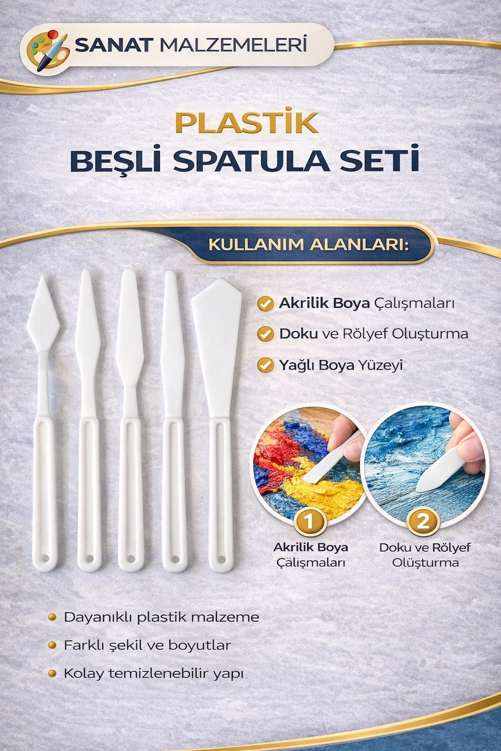 PLASTİK SPATULA 5Lİ SET
