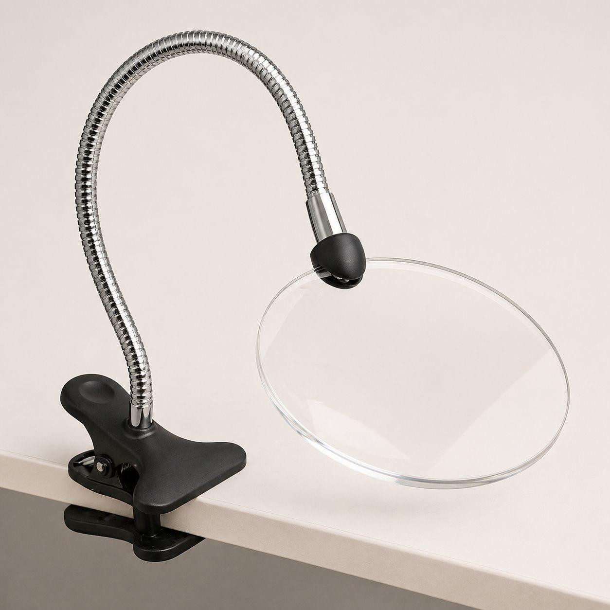 Spiralli Saplı Büyüteç - Mengeneli - 130 mm
